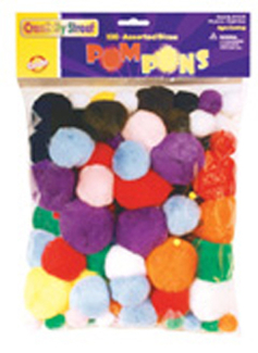 Picture of Pom poms asst. clrs. & sizes