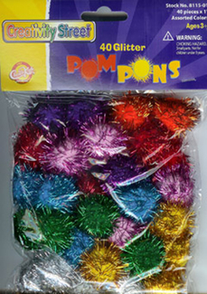 Picture of Glitter pom pons bag of 40 1