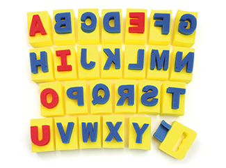 Picture of Paint handle sponges capital  letters 26 designs