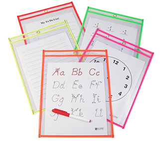 Picture of Reusable dry erase pockets 10/pk