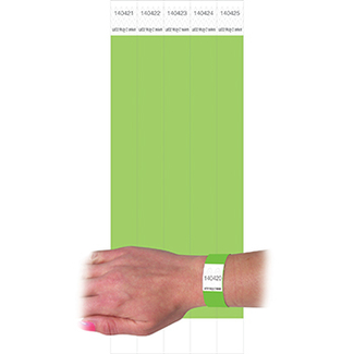 Picture of C line dupont tyvek green security  wristbands 100pk