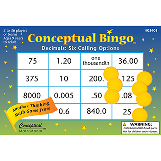 Picture of Conceptual bingo decimals
