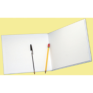 Picture of White hardcover blank book  6-1/8 x 8-3/8