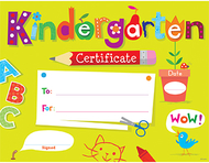 Kindergarten certificate awards