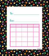 Dots on black poppin patters  student incentive charts