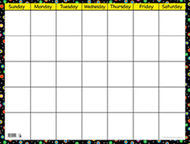 Poppin patterns small calendar  chart