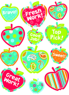 Dots on turquoise apples stickers