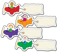 Stick kid airplanes variety  designer cut-outs