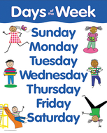 Days of the week small chart