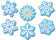 Winter snowflakes 1in designer  cut outs