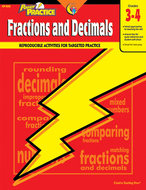 Fractions & decimals 3-4 math power  practice