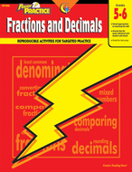 Fractions & decimals 5-6 math power  practice