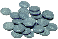 Plastic coins 100 quarters