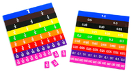 Fraction & decimal tiles in tray