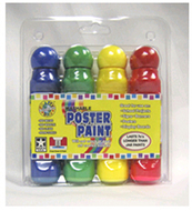Poster paint 4 pack clamshell