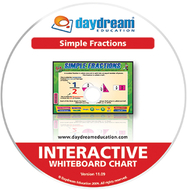 Simple fractions interactive  whiteboard chart