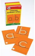Tactile sandpaper lowercase letters