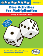 Dice activities for multiplication  resource book gr 3-6