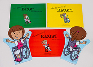 Set of 3 katgirl titles & puppet