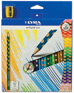Lyra groove slim colored pencils 24  color set