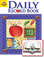 Daily record book school days theme