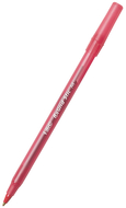 Bic stick pens medium red 12/pk