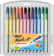 Bic mark it permanent markers 36pk  fine point asstd color