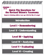 Quick flip questions for the  revised blooms taxonomy