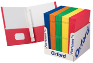 School grade twin pocket folders  with fasteners 100 per box
