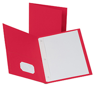 Oxford 25ct red twin pocket folders  with fasteners
