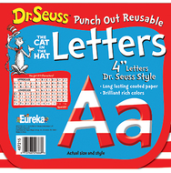 Dr seuss 4 in red & white letters  punch out reusable