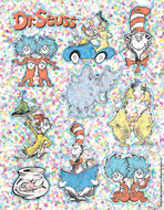 Seuss characters sparkle stickers
