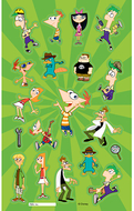 Phineas and ferb stickerfitti flat  packs