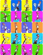 Cat in the hat stickers 120ct
