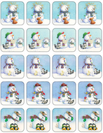 Snowmen theme stickers