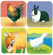 Stickers farm animals