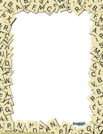 Scrabble letter tiles computer  paper