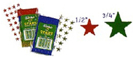 Stickers foil stars 1/2 in 250/pk  assorted