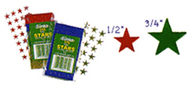 Stickers foil stars 1/2 in 250/pk  gold