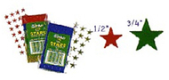 Stickers foil stars 1/2 inch 250/pk  silver