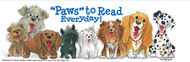 Wags & whiskers paws to read  bookmarks