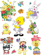 Window cling suzys zoo spring 12x17