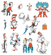 Cat in the hat characters 2 sided  decorating kit