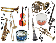 Photo orchestral instruments  2 sided deco kit