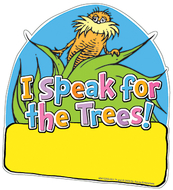 The lorax project i speak for the  trees paper cut-outs