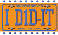 License plate reward punch cards