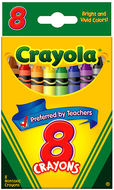 Crayola crayons 8 color peggable