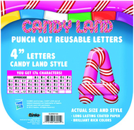 Candy land pepper stripes deco  letters