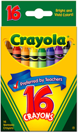 Crayola crayons 16 color peggable