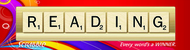 Scrabble reading classroom banner